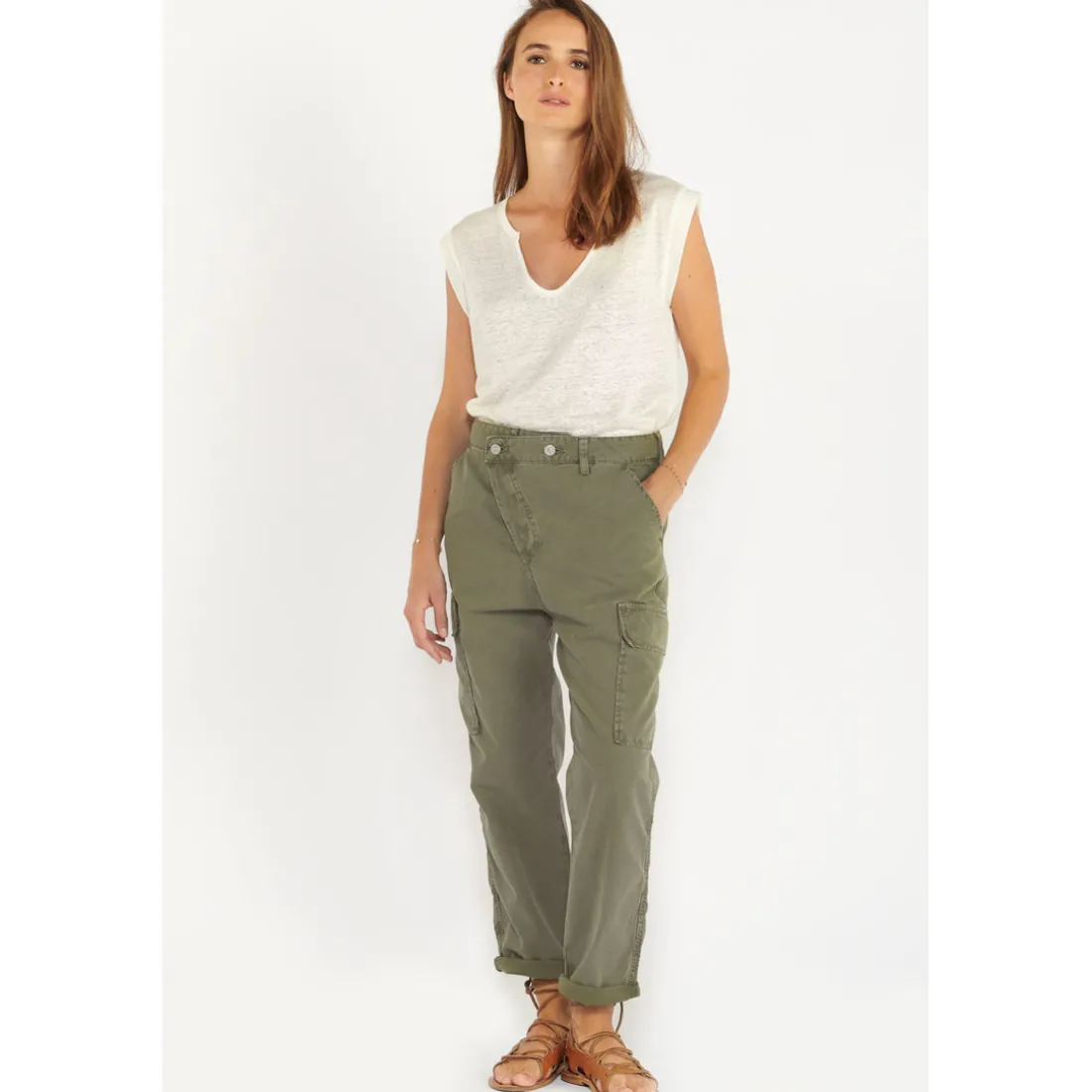 Pantalon loose, large COSYARMY vert