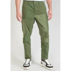 Pantalon loose, large MISTER vert en coton