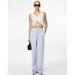 Pantalon loose string en coton Sally bleu Esme