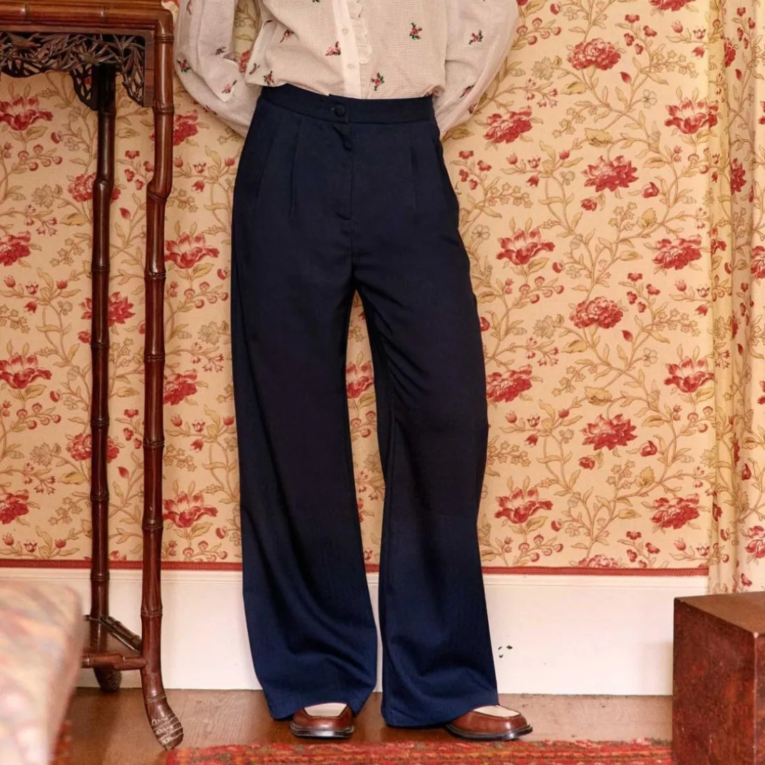 Pantalon marine PAOLINE