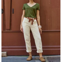 Pantalon MARISOL - Ecru en coton