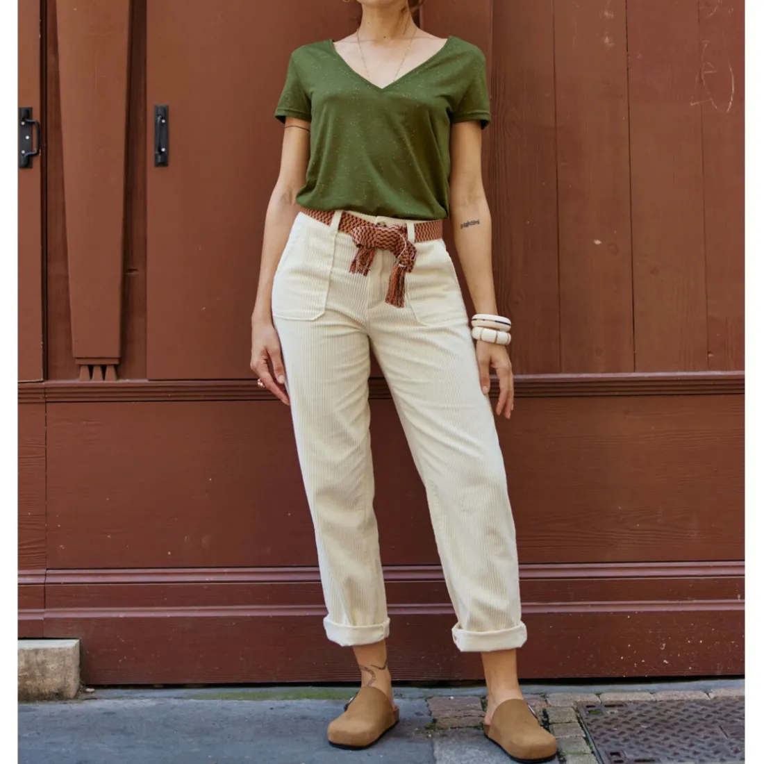 Pantalon MARISOL - Ecru en coton