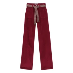 Pantalon MARISOL - Framboise Cuite bordeaux en coton