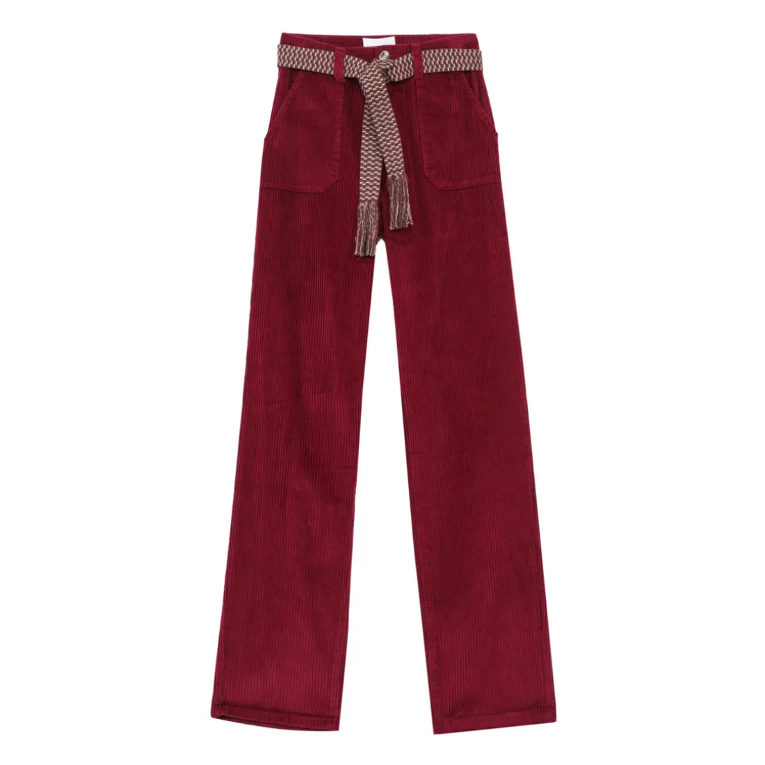 Pantalon MARISOL - Framboise Cuite bordeaux en coton
