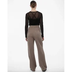 Pantalon marron en viscose Vinsty Eva