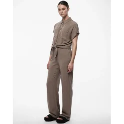 Pantalon marron en viscose Vinsty Eva