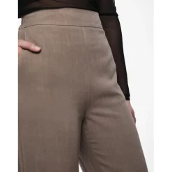 Pantalon marron en viscose Vinsty Eva