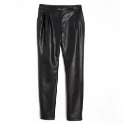 Pantalon matiére synthétique femme - Noir