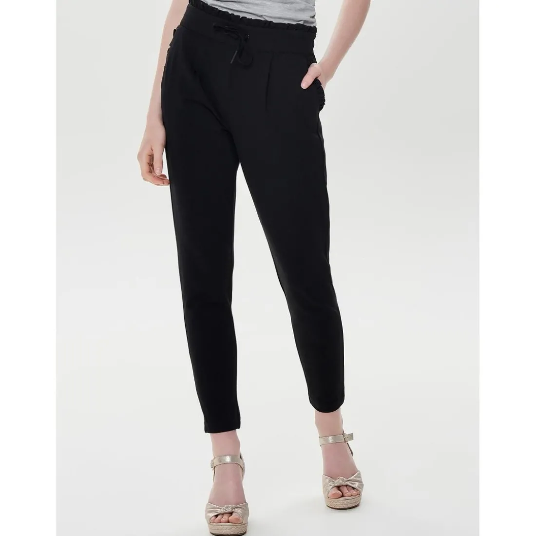 Pantalon noir en viscose Vox