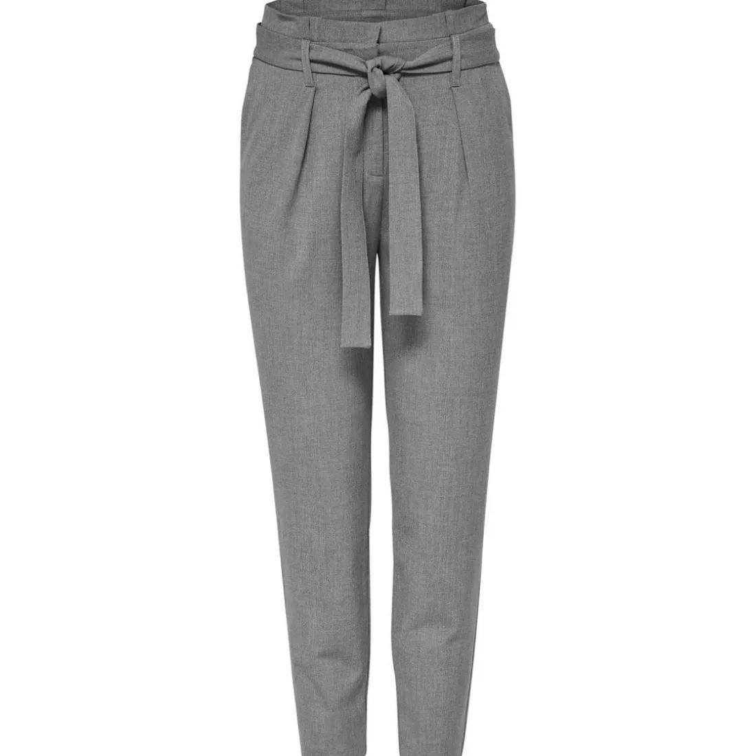 Pantalon paperbag Longueur cheville gris