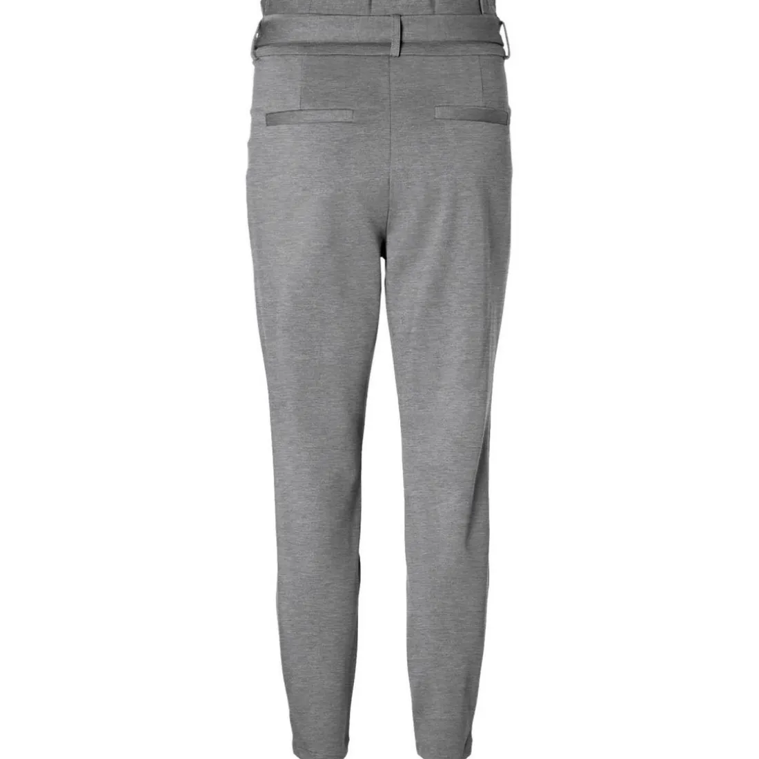 Pantalon paperbag Loose Fit Taille haute Pleine longueur gris en viscose