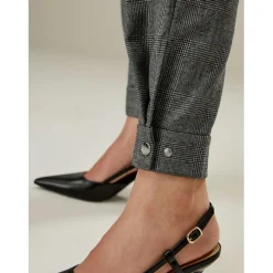 Pantalon peigné Glen Flex rouge en soie