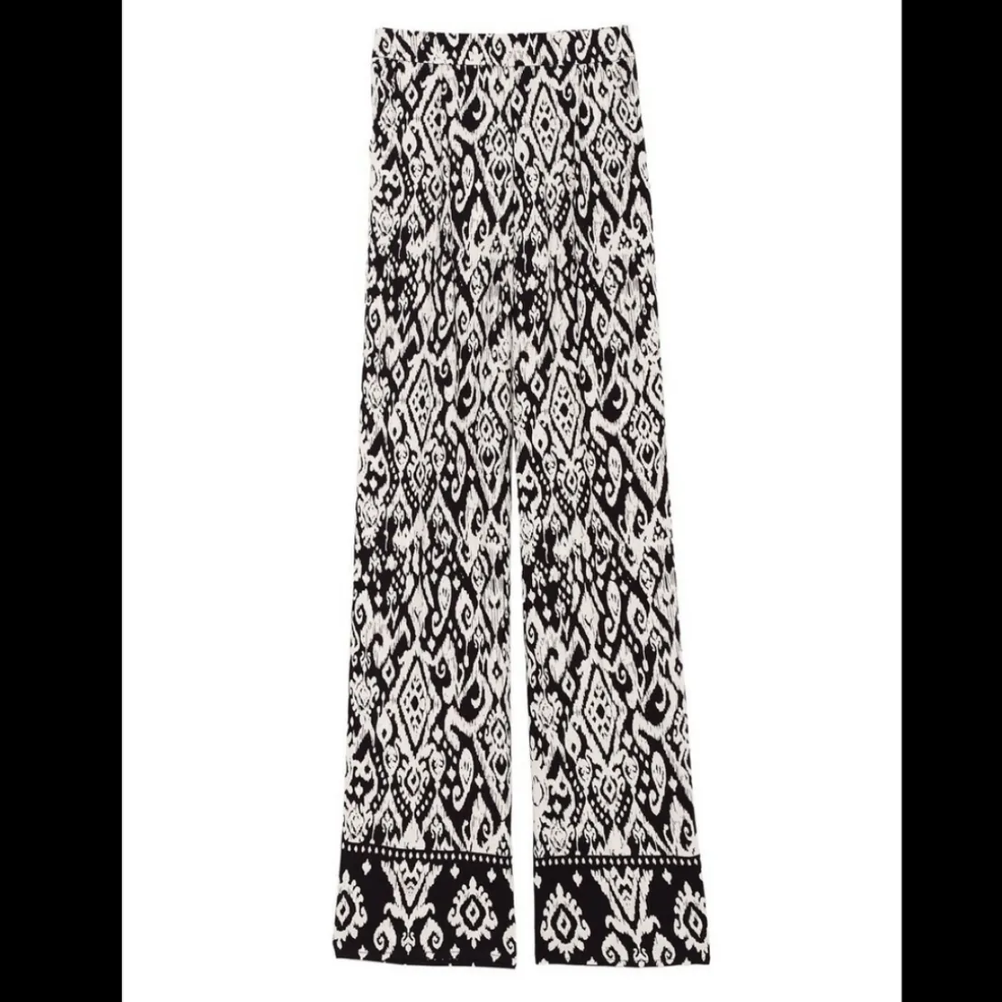 Pantalon PHARA ikat noir en viscose