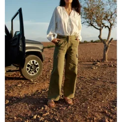 Pantalon PINA kaki en coton