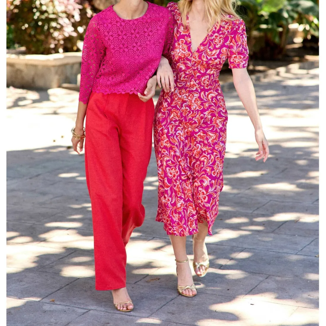 Pantalon POLIMO rouge en lin