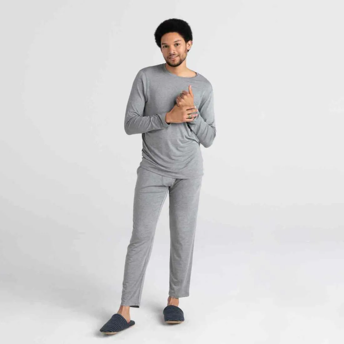 Pantalon pyjama Sleepwalker- Gris en coton modal