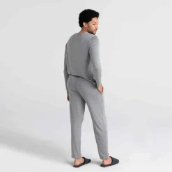 Pantalon pyjama Sleepwalker- Gris en coton modal