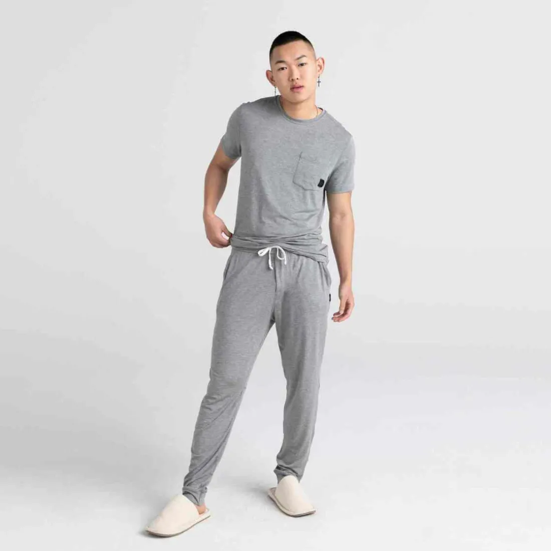 Pantalon pyjama Snooze - Gris en coton modal