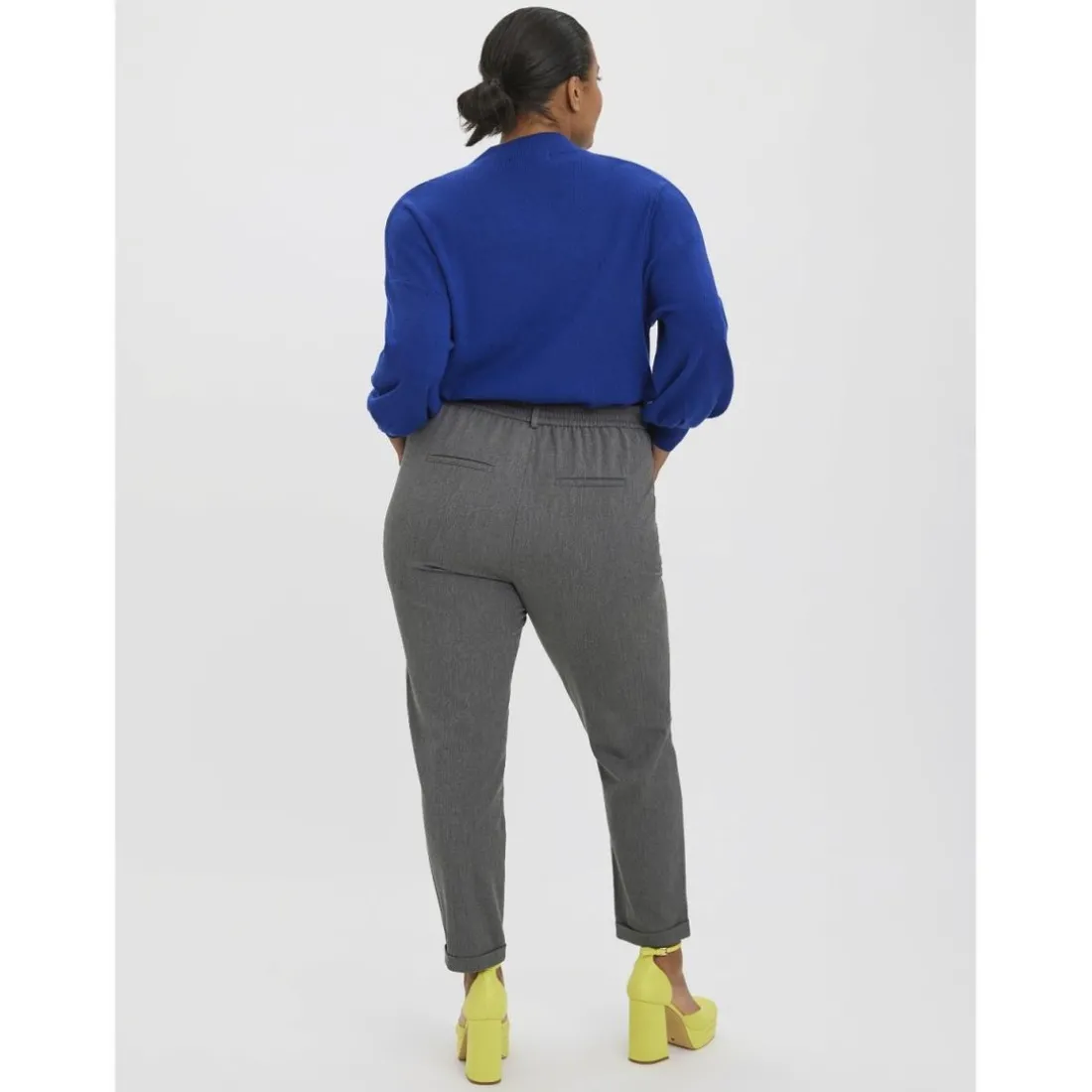 Pantalon regular fit gris Yara