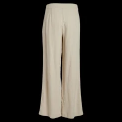 Pantalon regular fit gris clair en lin