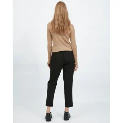 Pantalon regular fit noir Clara