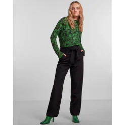 Pantalon regular fit noir Agnes