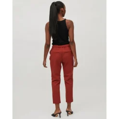 Pantalon regular fit rouge