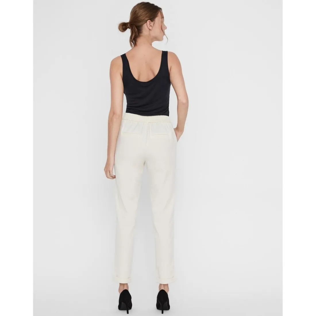 Pantalon Regular Fit Taille moyenne Pleine longueur beige