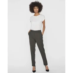 Pantalon Regular Fit Taille moyenne vert