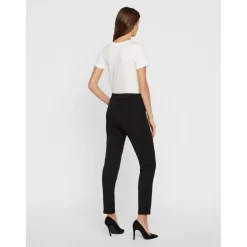 Pantalon Regular Fit Taille moyenne Pleine longueur noir Demi
