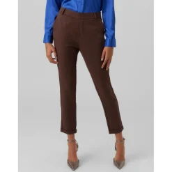 Pantalon Regular Fit Taille moyenne Pleine longueur marron