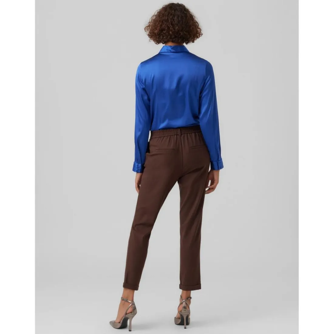 Pantalon Regular Fit Taille moyenne Pleine longueur marron