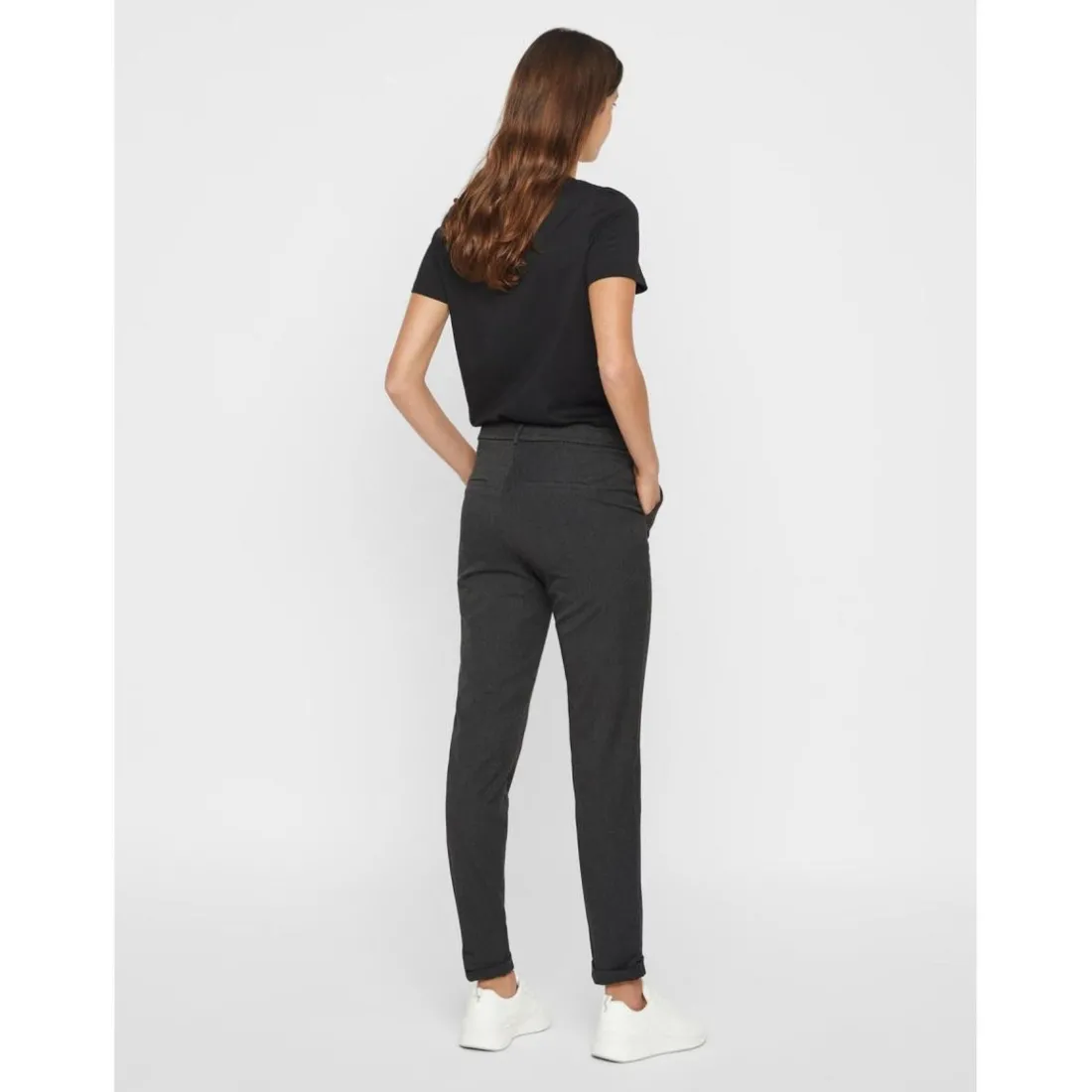 Pantalon Regular Fit Taille moyenne Pleine longueur gris