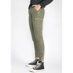 Pantalon slim ARMY marron en coton