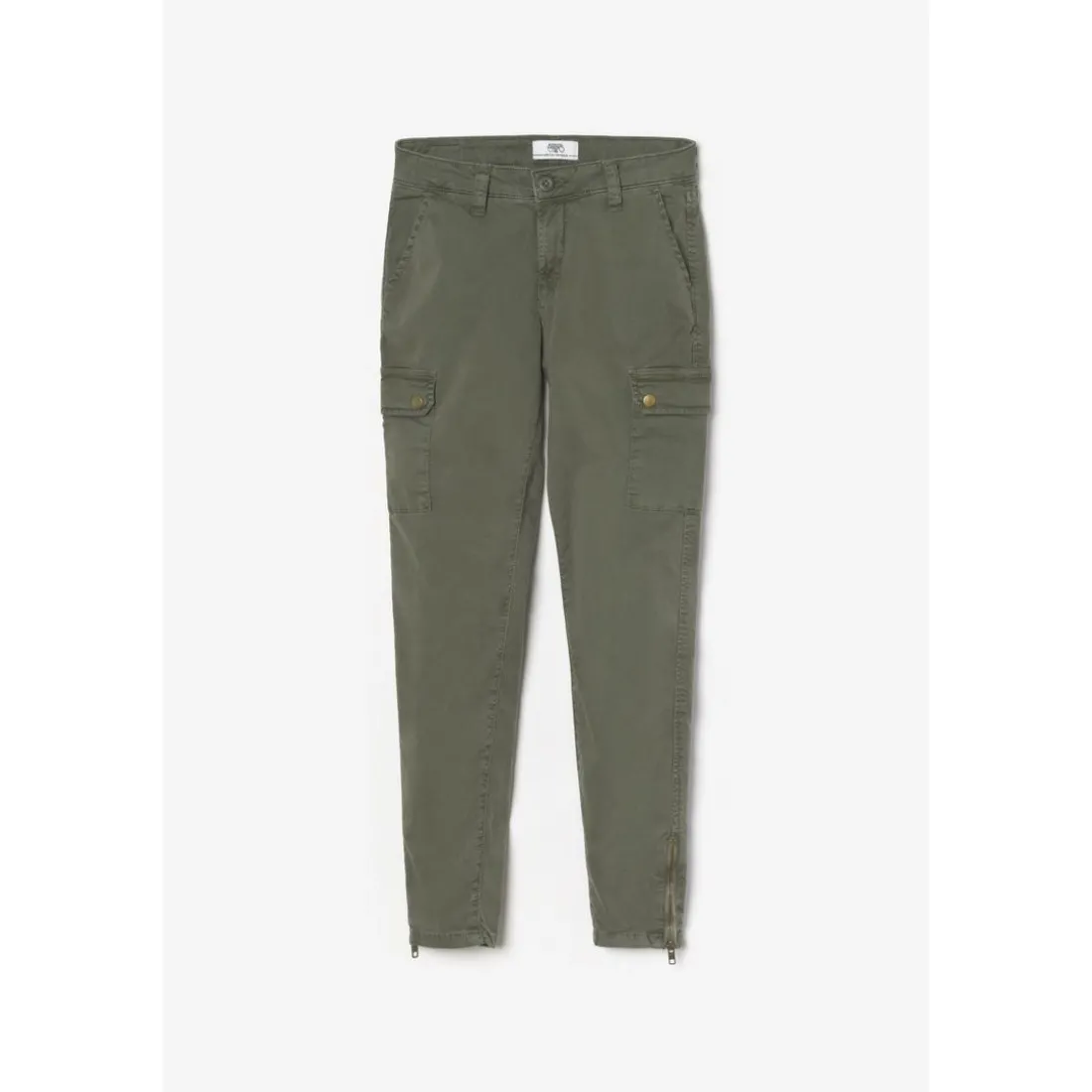 Pantalon slim ARMY marron en coton