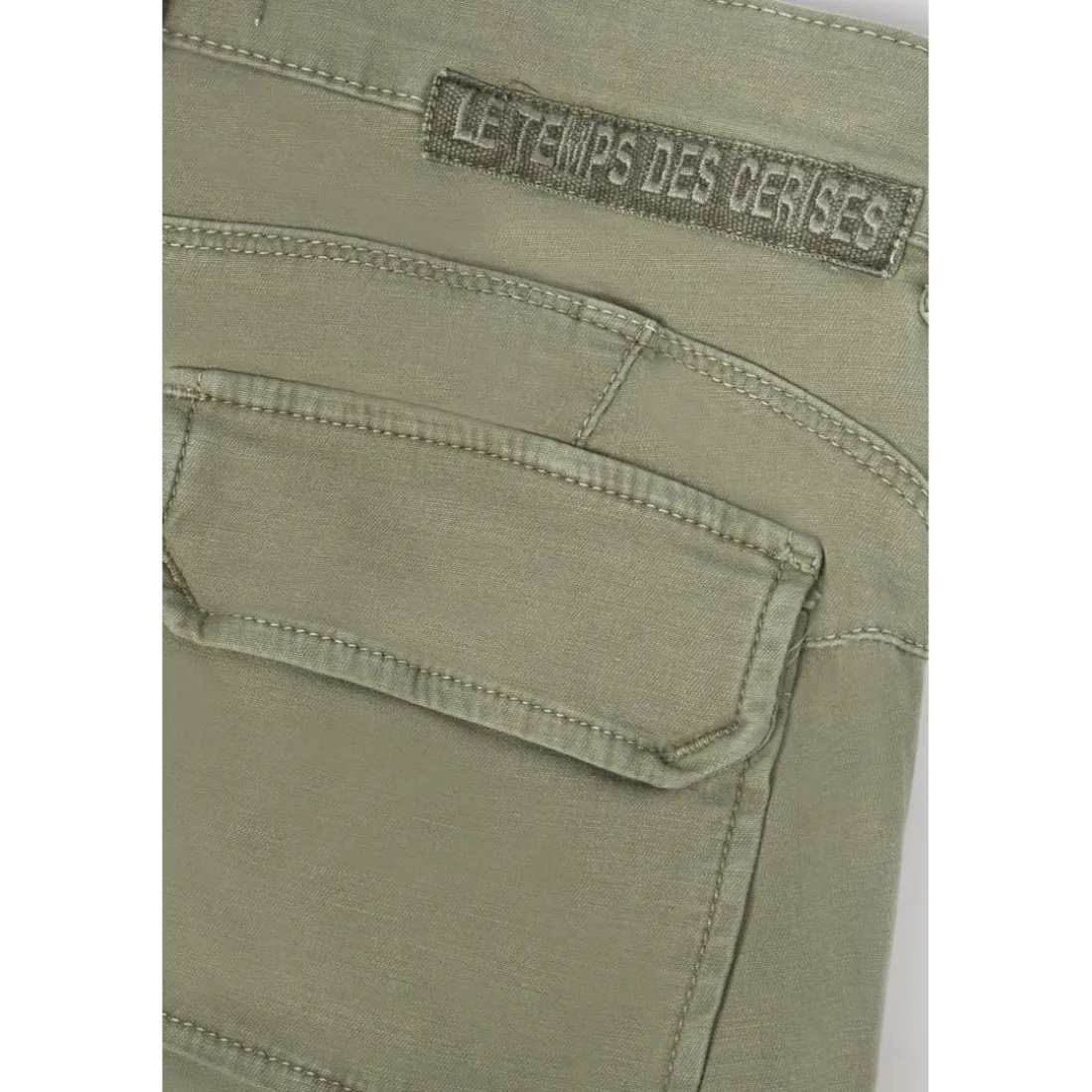 Pantalon slim BALARD vert en coton