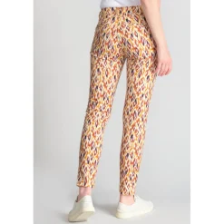 Pantalon slim DYLI MAY fauve jaune en coton Nea