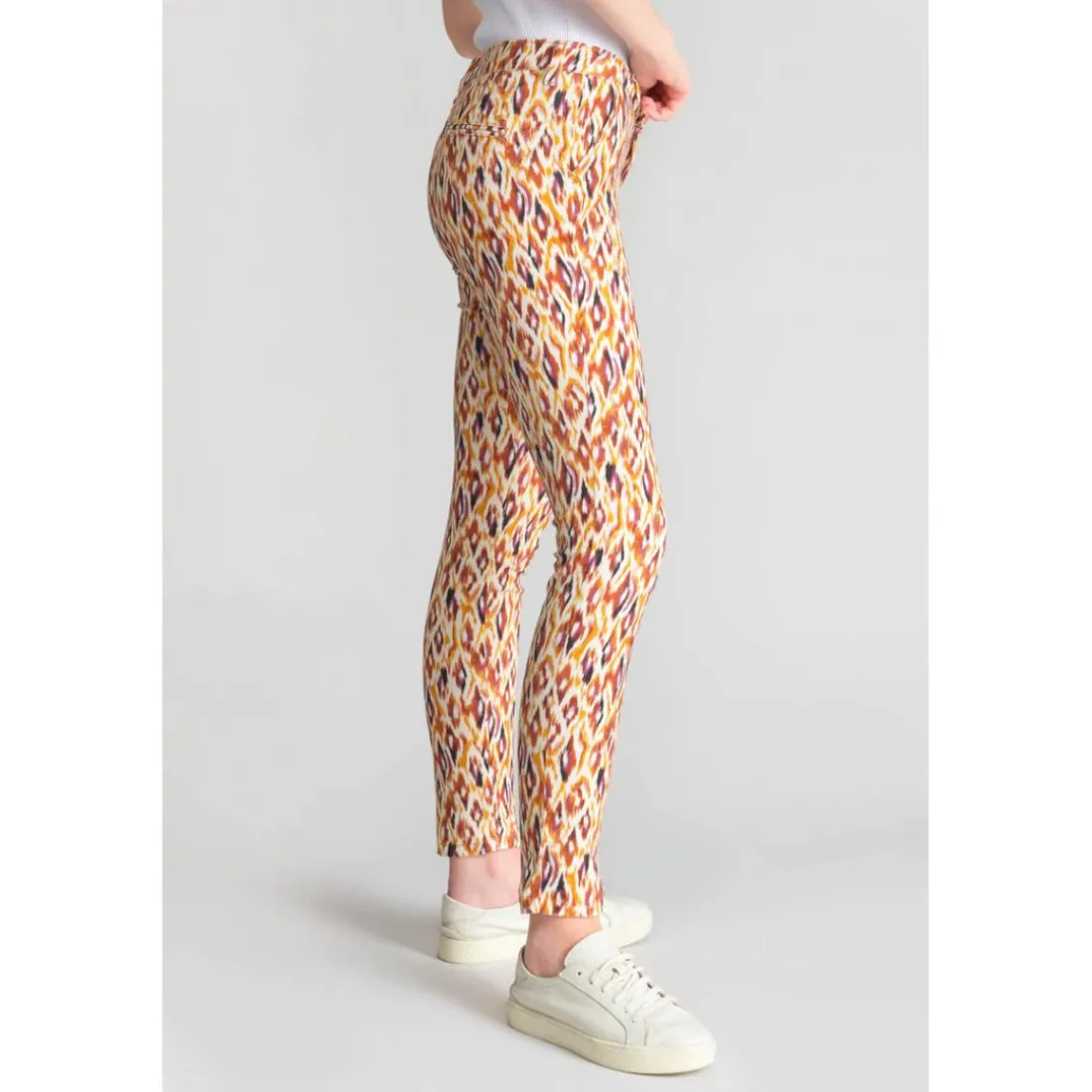 Pantalon slim DYLI MAY fauve jaune en coton Nea