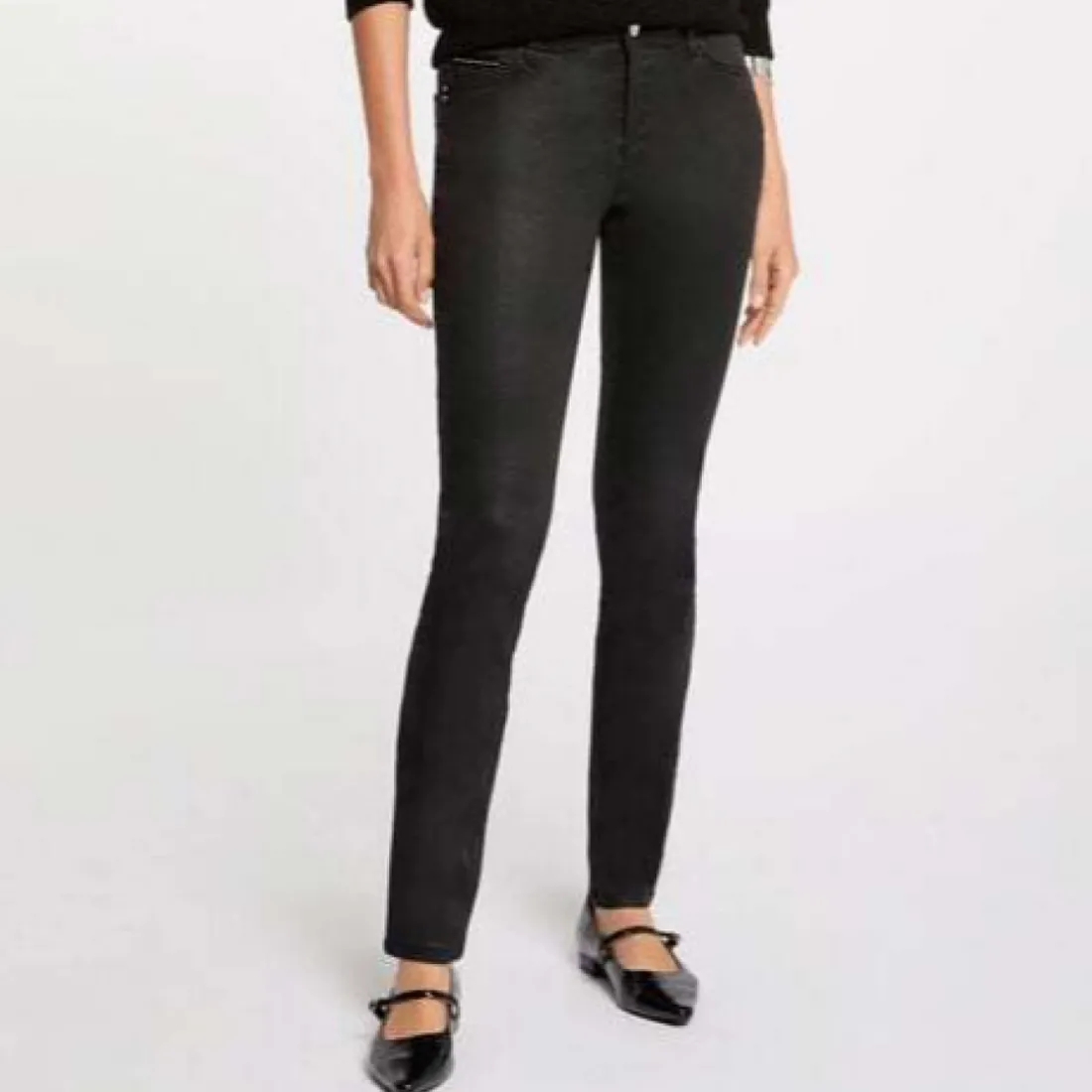 Pantalon slim femme Morgan noir en coton