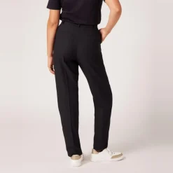 Pantalon slim femme noir en viscose