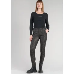 Pantalon slim FLEXY noir en coton