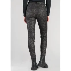 Pantalon slim FLEXY noir en coton