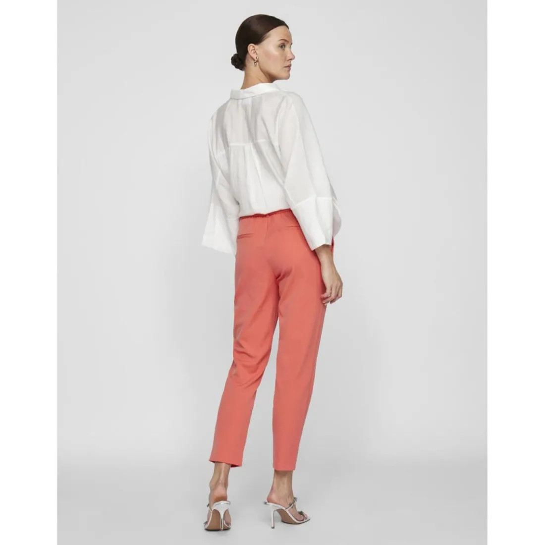 Pantalon slim taille haute Varone rose Agnes