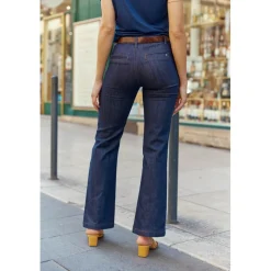 Pantalon SONNY- Brut bleu en coton