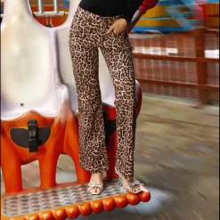Pantalon SONNY leopard en coton