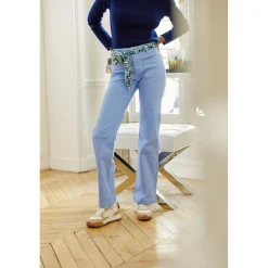 Pantalon SONNY T bleu ciel en coton