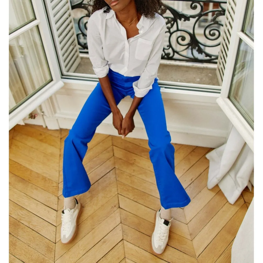 Pantalon SONNY T bleu ocean en coton
