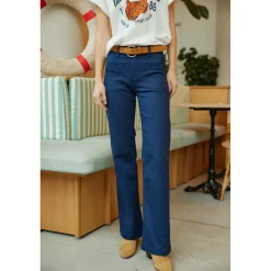 Pantalon SONNY T marine en coton