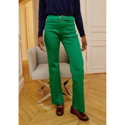 Pantalon SONNY vert gazon en coton