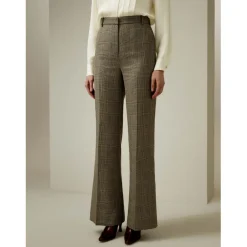 Pantalon Sprezzatura Urbane brun cendré en soie